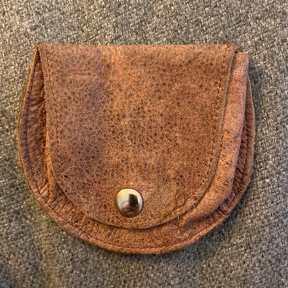 Small leather coin purse